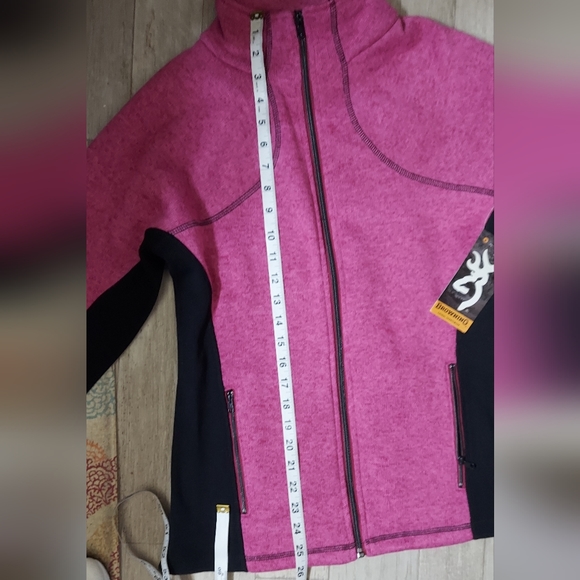 NWT Browning Hyacinth Zip-Up Fleece Sweater ☆Women's Size Large Pink Outdoor Top - Picture 7 of 10